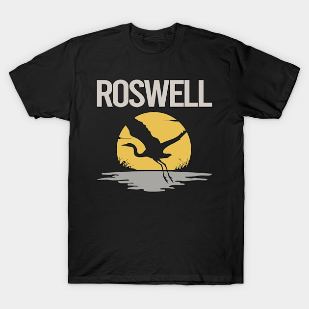 Flying Stork Roswell T-Shirt by flaskoverhand